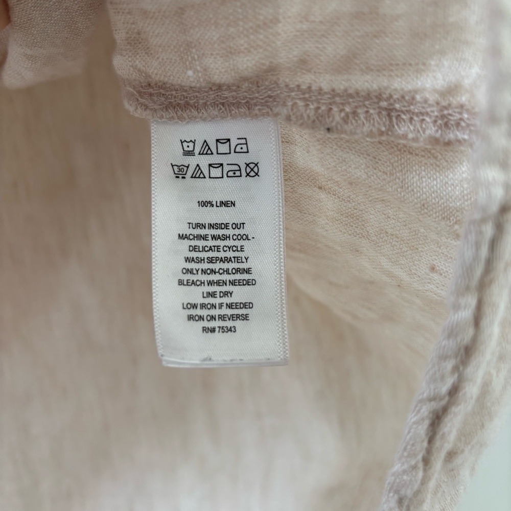 Sigrid Olsen 100% Linen Button Down Shirt L - Picture 4 of 5
